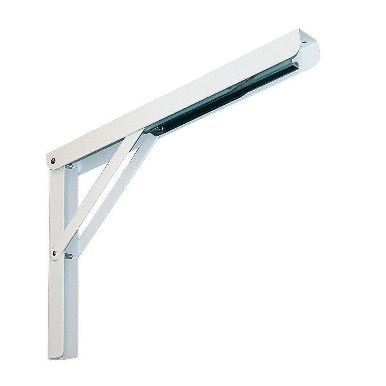 Knape & Vogt  Steel  White  Folding L  Shelf Bracket  16 in. L