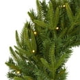 thumbnail image 2 of Pemberly Row 24" Long Pine Artificial Christmas Wreath with35 Clear LED in Green, 2 of 5