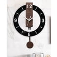 thumbnail image 6 of Contemporary Wall Mount Clock with PendulumsPrecisions Quartzs Mechanism Arabic Numerals Modern Homes Decors, 6 of 8