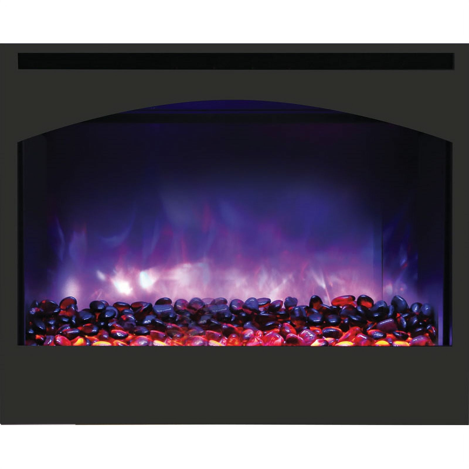 31" Zero Clearance Fireplace with 32" x28" Arch Steel Surround