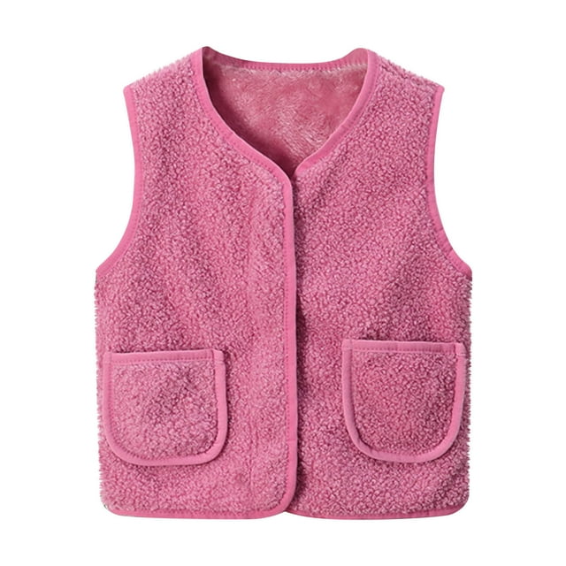 SHTXOZHI Veste Sans Manches en Sherpa pour Bébé Automne Hiver Manteaux Chauds