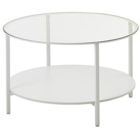 Ikea Coffee table, white, glass 29 1/2 