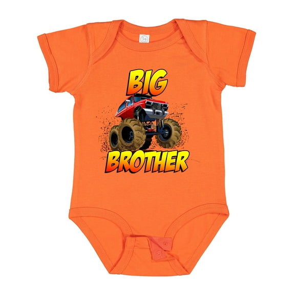 Inktastic Big Brother Monster Truck Boys Baby Bodysuit