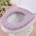 thumbnail image 3 of Soft Toilet Seat, Cushion Toilet Seat, Stretch Fabric, Toilet Cover Seat, Moisture Resistance, Powder Mauve, Powder Room, 1 Pc, 3 of 8