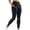 Navy, variant on MIASHUI Women High Waist Yoga Pants Workout Leggings For Comfy And Supportive Wear Khaki,S
