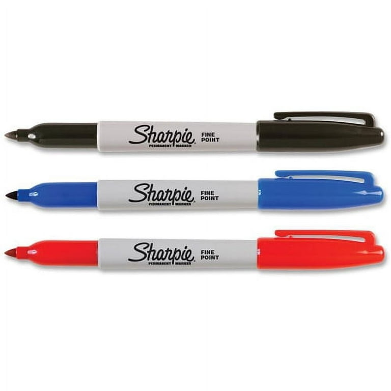 Sharpie Fine Point Permanent Markers, Assorted Colors, 3/Pack - 071641301733