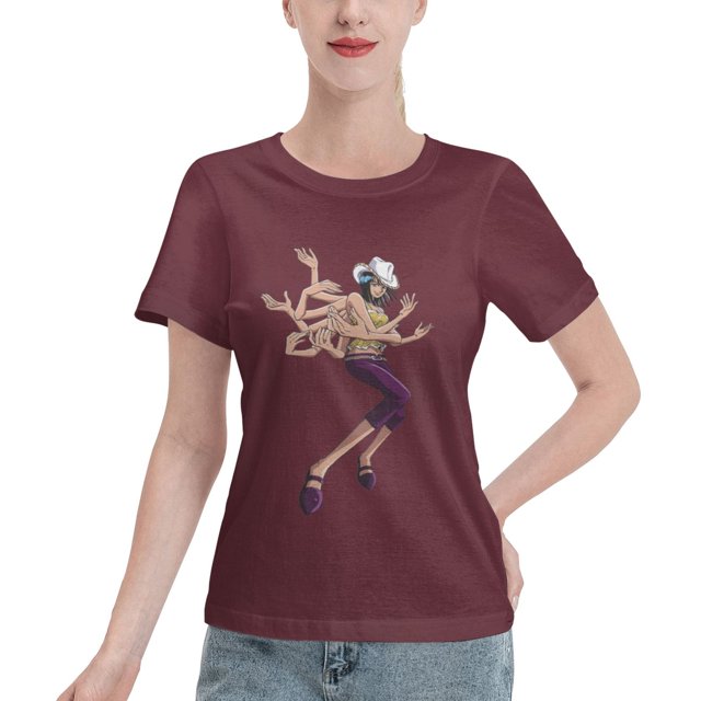T-Shirt Basique à Manches Courtes pour Femme une Pièce Robin