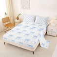 thumbnail image 2 of Erosebridal Blue Bow Full Size Sheets For Bowtie Girl,Bowknot Bed Sheets,Dreamy Princess Style Bows 4 Pieces, 2 of 6