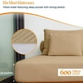 thumbnail image 3 of 600 TC Egyptian Cotton RV King Bed Sheet Set Include's - 18" inch Deep Fitted Sheet | 1 Flat Sheet | 2 Pillowcases | Taupe Solid, 3 of 7