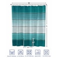 thumbnail image 4 of Split Shower Curtain for Transfer Bench, Teal Turquoise Fabric Shower Curtains for Bathroom, Farmhouse Abstract Gradient Wooden Plank Tub Sliding Transfer Bench Waterproof Bath Curtains 72"x78", 4 of 9