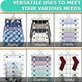 thumbnail image 2 of Aovky 2 Pack Skirt Hangers with Adjustable Non Slip Clips and 360 Degree Swivel Hook, 6 Tiers Metal Pants Hangers Space Saving for Closet Organizers and Storage, College Dorm Room Essentials, 2 of 7