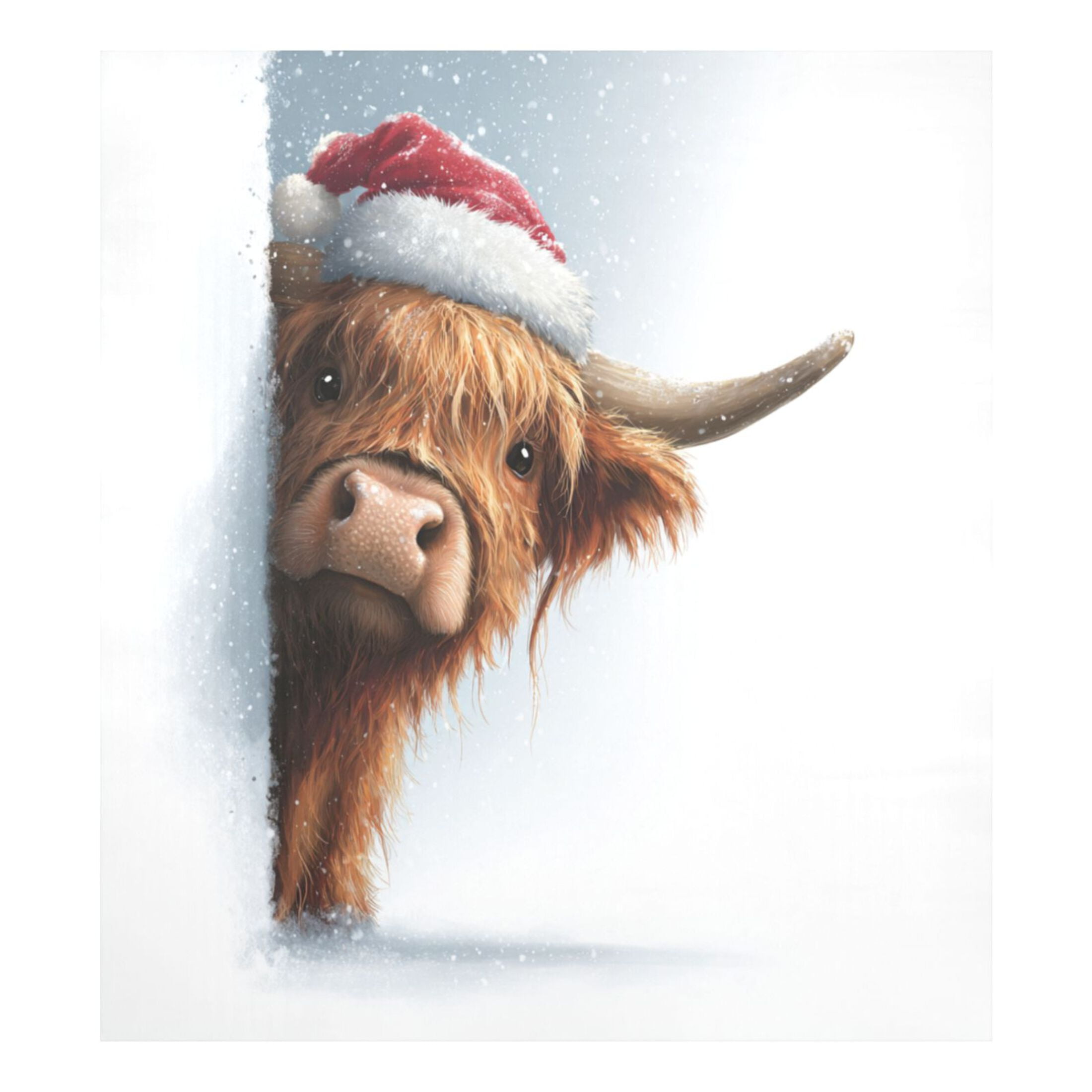 Dishwasher Magnetic Refrigerator Magnet Cover Sticker Home Decorative 23"x26" Lovely Christmas Highland Cow