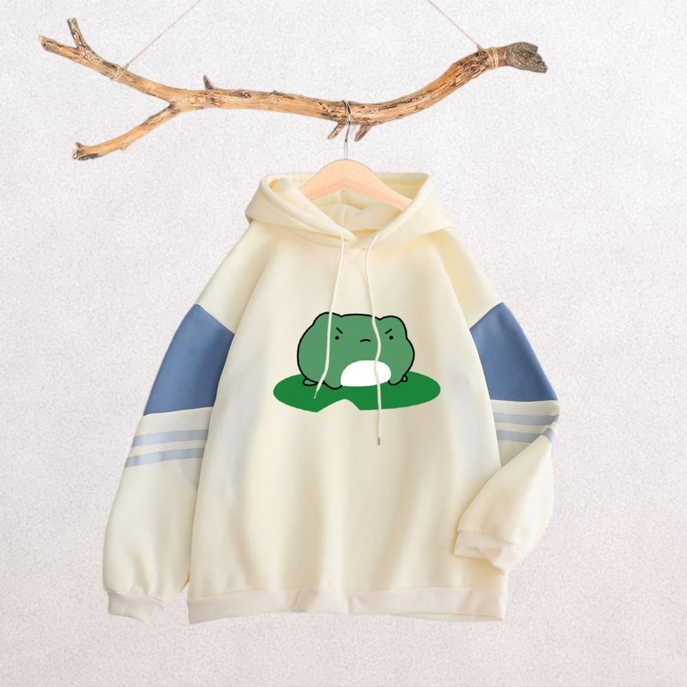 Younar Skateboarding Frog Hoodie, Cute 