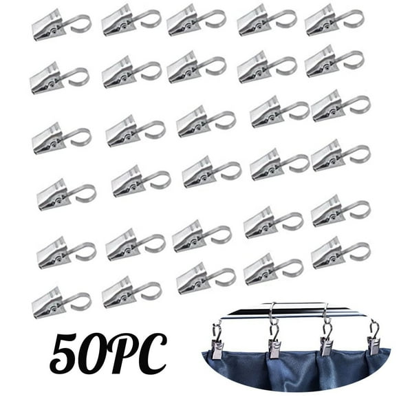 Boovnll Premium Shower Curtain, 50Pc Metal Clips Hooks for Curtains Curtains Curtains with Clip Shower Curtain, Shower Curtain Liner, Shower Curtains