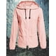 thumbnail image 3 of Avoogue Chubasquero para mujer, ligero, impermeable, chaquetas de lluvia, chaquetas de bicicleta, cortavientos con capucha para exteriores, plegable (rosa L), 3 of 5