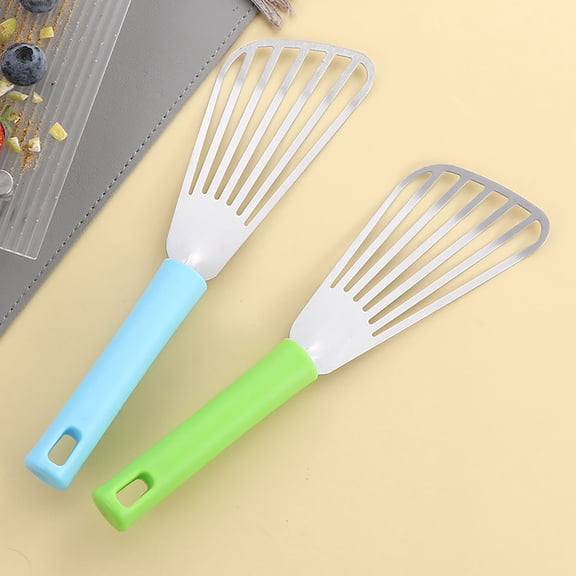 Bwiyojiz Home, Garden & Tools Dining Entertaining Kitchen Stainless Steel Frying Spatula Steak Hamburger Non-stick Cooking Pancake Fish Small Leak, Gifts for Sisters, Blue