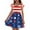 Red, variant on Abcomgle Girls 4th Of July Dress Fly Sleeve Stars Striped Printed Patriotic Dresses Casual A-Line Fly Sleeve Midi Dress Cute Holiday Independence Day Skirt for 4-14t Kids 9-10 Years,Royal Blue