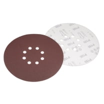 10Pcs 8.6 Inch 8 Hole Hook and Loop Sanding Disc 100 Grit Flocking Sandpaper