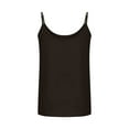 thumbnail image 4 of OGLCCG Womens Camisole Tank Tops Causal Cotton Linen V-Neck Sleeveless Tops Lightweight Summer Loose Fit Spaghetti Strap Cami Shirts,S,Coffee, 4 of 7