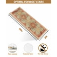 thumbnail image 5 of Western Rustic, Stair Treads for Wooden Steps Indoor Runner Rug Carpet, Vintage Shabby Chic Tribal Patterns Ethnic 10 Pieces Peel and Stick Staircase Step Treads Covers Washable Door Mats 30"x8", 5 of 5