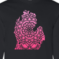 thumbnail image 4 of Inktastic Michigan Silhouette Mandala Long Sleeve T-Shirt, 4 of 5