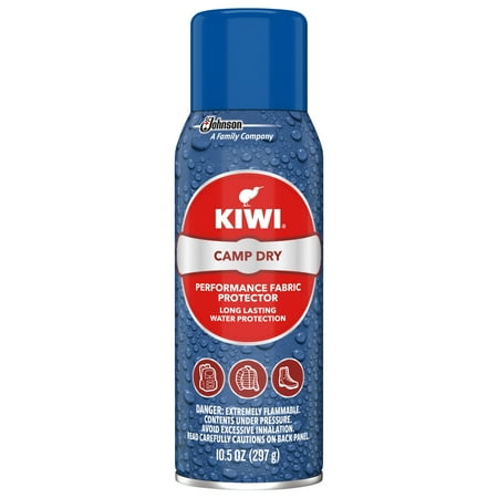 KIWI Camp Dry Performance Fabric Protector Spray - Restores Water Repellent and Provides Fabric Protection (1 Aerosol), 10.5 (Best Shoe Protector Spray For Sneakers)
