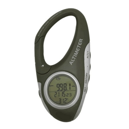 Outdoor Camping Climbing Altimeter Carabiner Barometer Height Measuring Multi-Function Carabiner Altimeter with Weather Forecast Orientation Mode