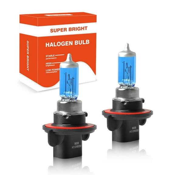 IHNZCB H13/9008 Standard Halogen Replacement Headlight High/Low Beam Bulb 4200K White , 2 Pack