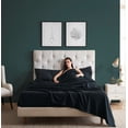 thumbnail image 4 of Mainstays Dreamy Soft 2‑Pack 220 Thread Count Brushed and Washed Sateen Cotton King Pillowcases, Rich Black, 4 of 9