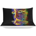 thumbnail image 3 of HAHDAXIA Colorful Mask Bedding Solid Comforter Set for All Seasons 3 Pieces(1 Comforter+2 Pillowcases) Soft Microfiber Bedding Set King(102"x90"), 3 of 7