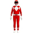 thumbnail image 1 of Power Rangers Costumes de Cosplay pour Enfants Combinaison Déguisement costume de Fête Combinaison, 1 of 5