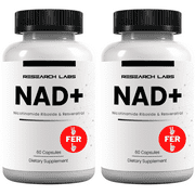 Research Labs NAD + Supplement. 2 for 1 Ad. Proprietary Formula w/ RiboYOUNG.  More Effective Than NMN. Nicotinamide Riboside, Quercetin, Resveratrol, Betaine. True NAD supplement Anti Aging
