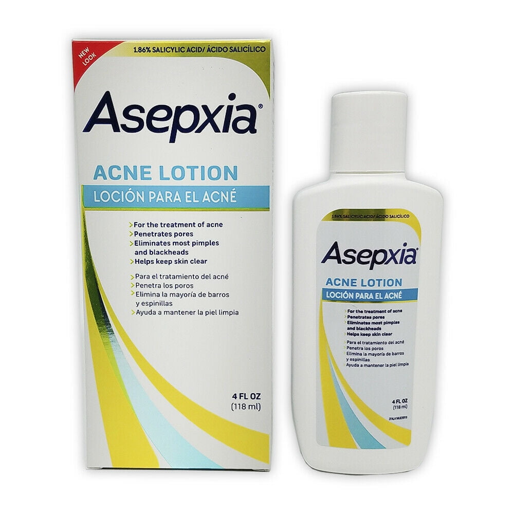 Asepxia Acne Lotion. Eliminates Pimples, Blackheads - Anti-Acne 4 Oz