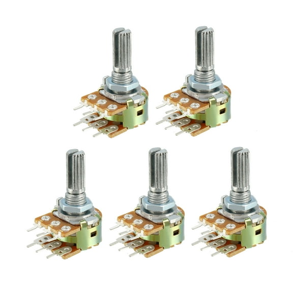 WH148 10K Ohm Variable Resistors Dual Carbon Film Potentiometer 5 pcs