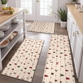 thumbnail image 2 of Beige Christmas Decoration Pattern Kitchen Rugs Sets Of 3,Kitchen Runner Rugs Non Skid Washable,Decorative Kitchen Floor Mats for Kitchen,Sink,Laundry,17"x30"+ 17"x47" + 17"x59", 2 of 6