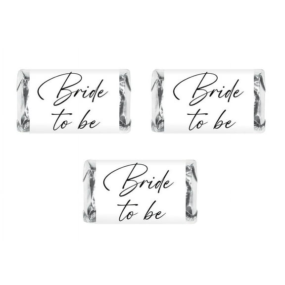 60 Bride To Be Mini Chocolate Candy Bar Wrapper, Bachelorette Miniature Candy Bar Stickers, Labels, Decorations for Bridal Shower, Bachelor, Candy Not Included