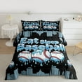 thumbnail image 2 of jejeloiu Eat Sleep Baseball Full Size Comforter Sets,Sport City Bedding Sets For Ball Gamer Reversible 3 Pieces, 2 of 8