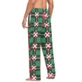 thumbnail image 6 of Checkered Christmas Snowflake Men's Pajama Pants Cotton Long Sleepwear Lounge Pants L, 6 of 7