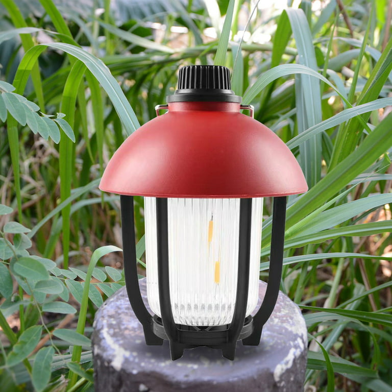 PINSAI LED Camping Lantern,Rechargeable Retro Metal Camping Light,Battery  Powered Hanging Candle Lamp ,Portable Waterpoor Outdoor Tent Bulb,  Emergency