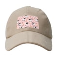 thumbnail image 4 of Baseball Cap Bent Eaves Design 6 Piece Cap Body Breathable Not Hot Plastic Cap Drag For Daily Travel Vacation Cute Little Cow Beige, 4 of 8