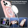 thumbnail image 4 of Magnetic for iPhone 17 Pro Case, Shock-Absorbent Anti-Fingerprint Matte Protective Back Cover with Ring Kickstand, Anti-Scratch PC+TPU Non-Slip Slim Wireless Charging Phone Case, Pink, 4 of 6