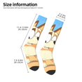 thumbnail image 2 of Masiiu Bluey Print Adult Crew socks, Comfortable Novelty Colorful Patterned, Breathable, Stylish Colorblock for Men Women, 2 of 6