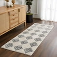 thumbnail image 6 of Hauteloom Mahsa Living Room, Bedroom Area Rug - Bohemian Farmhouse Square Tile Pattern - Cream, Black - 5'3" x 7', 6 of 16
