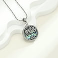 thumbnail image 5 of Stainless Steel Abalone Shell Tree of Life Urn Pendants with Chain Necklace for Cremation Ashes of Loved One Memorial Jewelry, 5 of 10