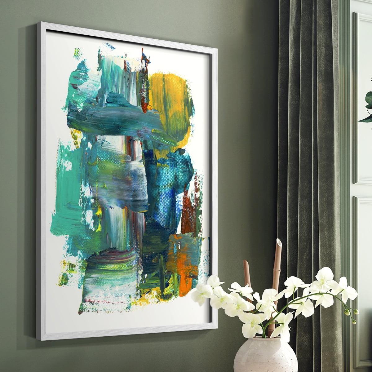 Abstract I in Paper Solid Wood 8 x 10 Framed Print