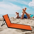 thumbnail image 4 of Silla Jardín Plegable Portátil para Exteriores Tumbona Plegable Ultraligera para Acampar Silla Con Respaldo Playa para Acampar Impermeable Y Gruesa [versión Extendida] (naranja), 4 of 9