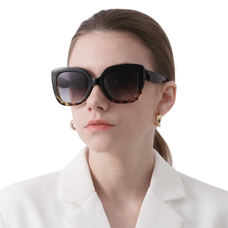 MOJMBSBY Vintage Women Oversized Sunglasses Designer Luxury  display picture 1
