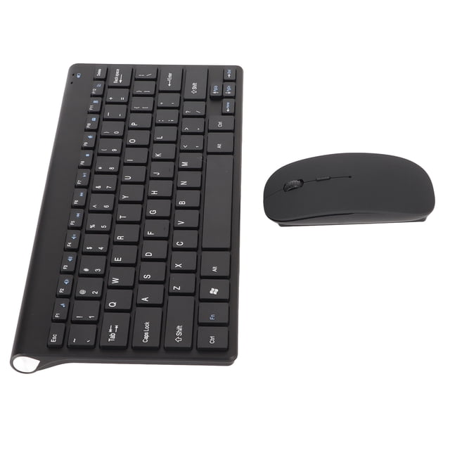 Wire Less Keyboard and Mouse Ultra Slim Combo, Silent Compact Mouse and Scissor Switch Keyboard Set, LED Indicator Waterproofing Power Saving Compact Set