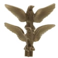 thumbnail image 1 of OULII 2Pcs Golden Flagpole Eagle Head Topper Easy Install Flag Pole Accessories Outdoor, 1 of 8