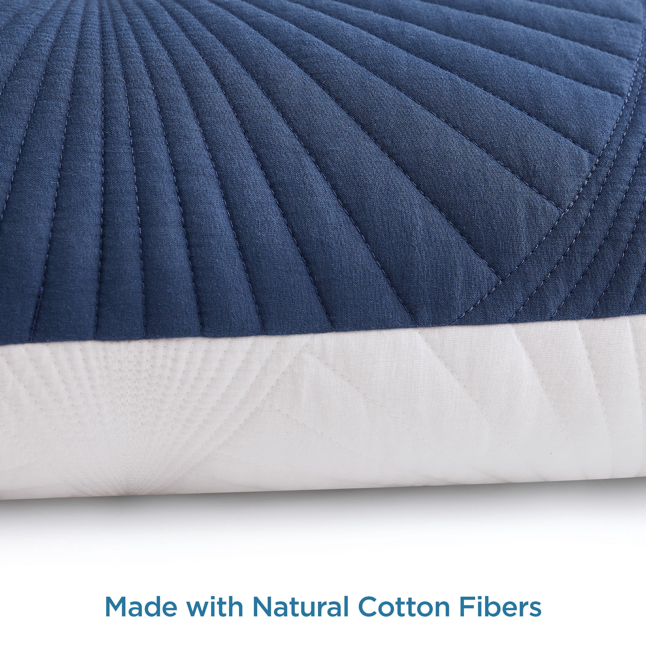 Coastal Living 14" x 36" Blue & White 100% Cotton Decorative Bolster Pillow for Bed